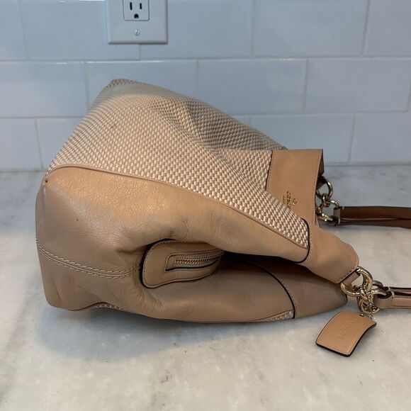 Coach Lexy Jacquard Canvas & Leather Shoulder Bag - Picture 6 of 16